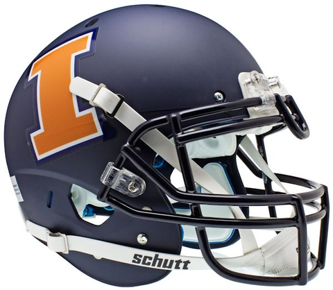 Illinois Fighting Illini Authentic College XP Football Helmet Schutt Matte Navy