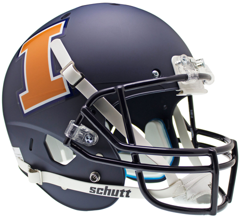 Illinois Fighting Illini Full XP Replica Football Helmet Schutt Matte Navy