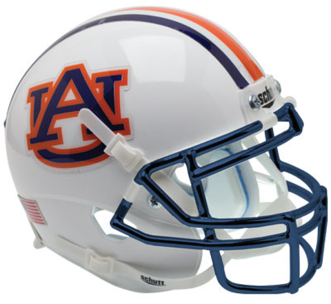 Auburn Tigers Full XP Replica Football Helmet Schutt <B>Chrome Mask</B>