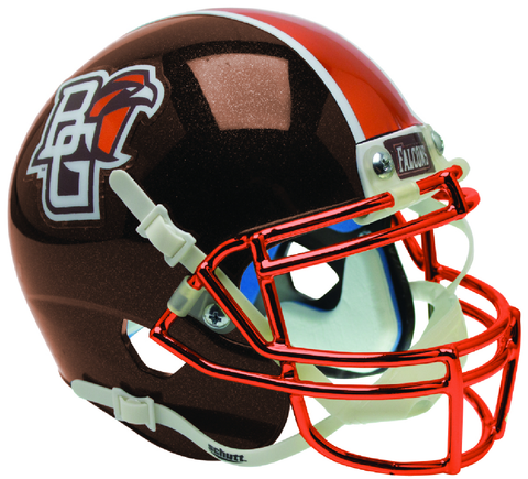 Bowling Green Falcons Mini XP Authentic Helmet Schutt <B>Chrome Mask</B>