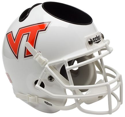 Virginia Tech Hokies Miniature Football Helmet Desk Caddy <B>White</B>