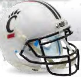 Cincinnati Bearcats Mini Football Helmet Desk Caddy <B>Matte White</B>