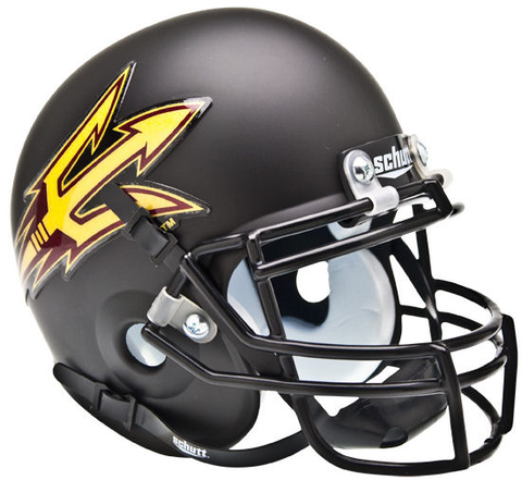Arizona State Sun Devils Mini XP Authentic Helmet Schutt <B>Matte Black</B>