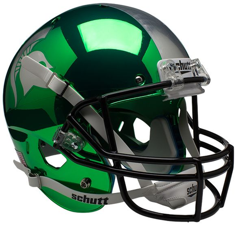 Michigan State Spartans Full XP Replica Football Helmet Schutt Chrome