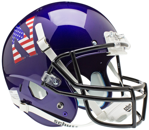 Northwestern Wildcats Full XP Replica Football Helmet Schutt <B>Flag N</B>