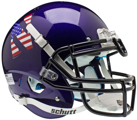 Northwestern Wildcats Authentic College XP Football Helmet Schutt <B>Flag N</B>