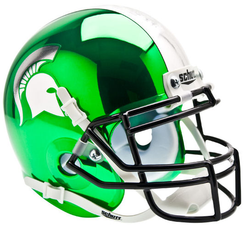 Michigan State Spartans Mini XP Authentic Helmet Schutt Chrome