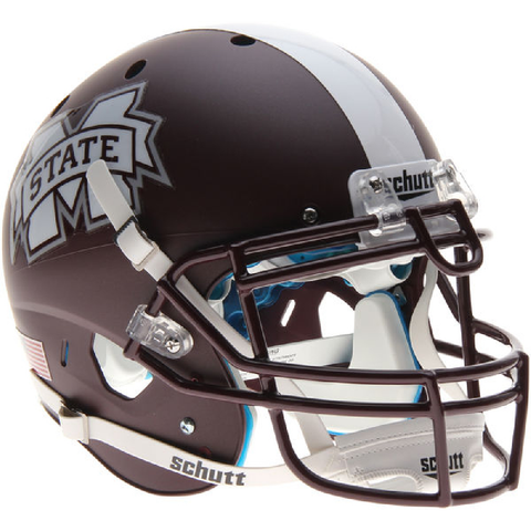 Mississippi State Bulldogs Authentic College XP Football Helmet Schutt <B>Matte Maroon</B>