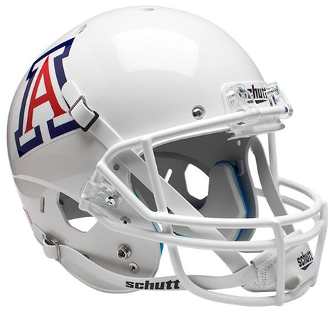 Arizona Wildcats Full XP Replica Football Helmet Schutt <B>White</B>