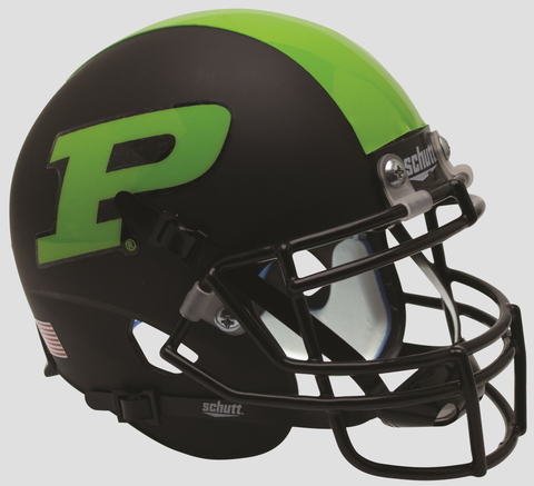 Purdue Boilermakers Authentic College XP Football Helmet Schutt <B>Green Stripe</B>