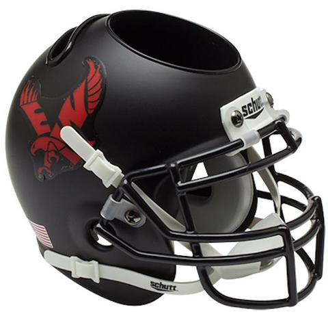 Eastern Washington Eagles Miniature Football Helmet Desk Caddy <B>Matte Black</B>