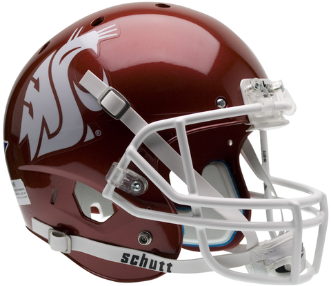 Washington State Cougars Full XP Replica Football Helmet Schutt <B>Scarlet</B>