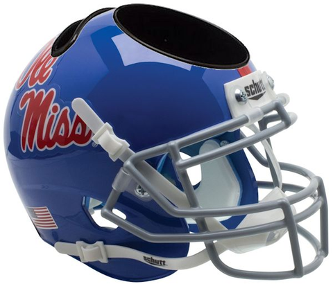 Mississippi (Ole Miss) Rebels Miniature Football Helmet Desk Caddy <B>Powder Blue</B>