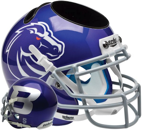 Boise State Broncos Miniature Football Helmet Desk Caddy <B>Blue</B>