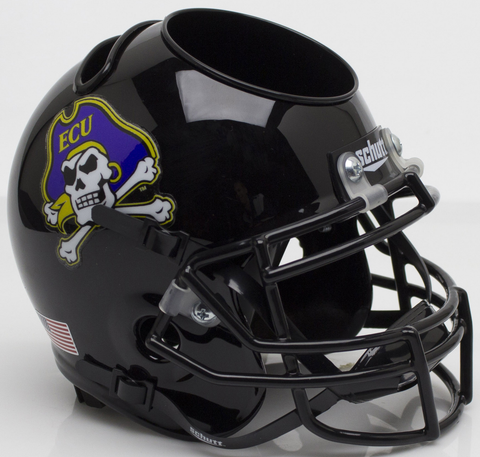 East Carolina Pirates Miniature Football Helmet Desk Caddy <B>Black</B>