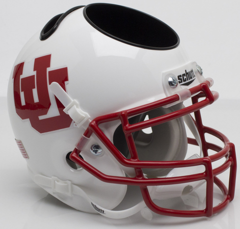 Utah Utes Miniature Football Helmet Desk Caddy <B>White UU</B>