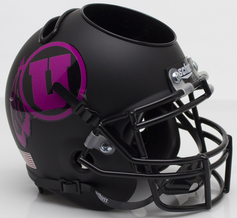 Utah Utes Miniature Football Helmet Desk Caddy <B>Pink</B>