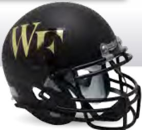 Wake Forest Demon Deacons Authentic College XP Football Helmet Schutt <B>Matte Black</B>
