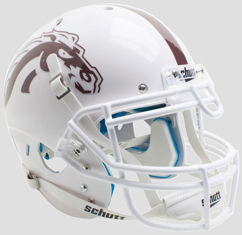 Western Michigan Broncos Authentic College XP Football Helmet Schutt <B>White with White Mask</B>