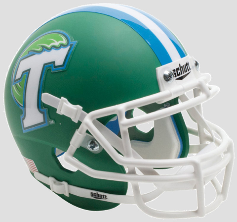 Tulane Green Wave Full XP Replica Football Helmet Schutt <B>Green</B>