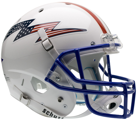 Air Force Falcons Full XP Replica Football Helmet Schutt Flag Bolt with Stripe