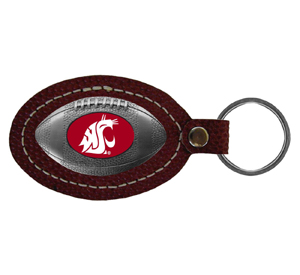 Washington State Cougars Leather Key Chain