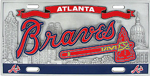 Atlanta Braves License Plate 3D