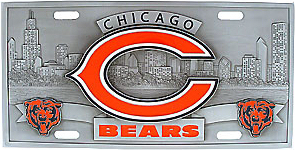 Chicago Bears License Plate 3D
