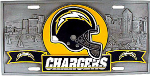 San Diego Chargers License Plate 3D
