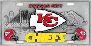 Kansas City Chiefs License Plate 3D