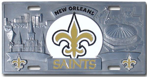 New Orleans Saints License Plate 3D