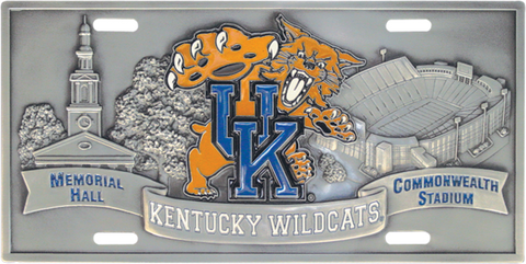 Kentucky Wildcats License Plate 3D