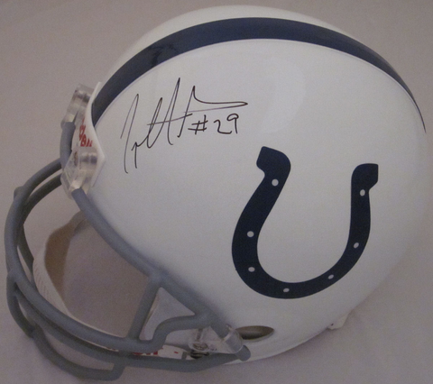 Joseph Addai Indianapolis Colts Autographed Riddell Full Size Replica Helmet