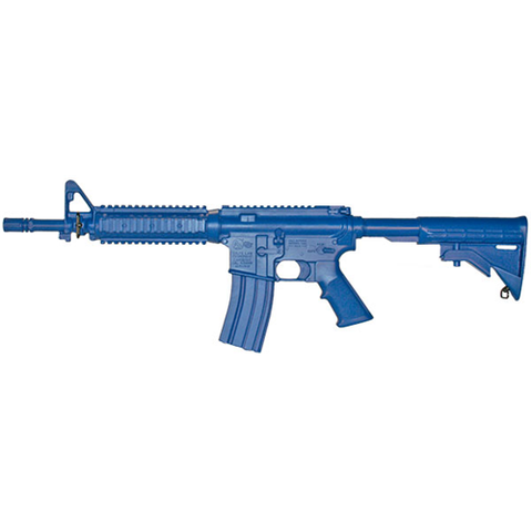 Blue Training Guns - M4 Commando Flat Top Open Stock Forward Rail