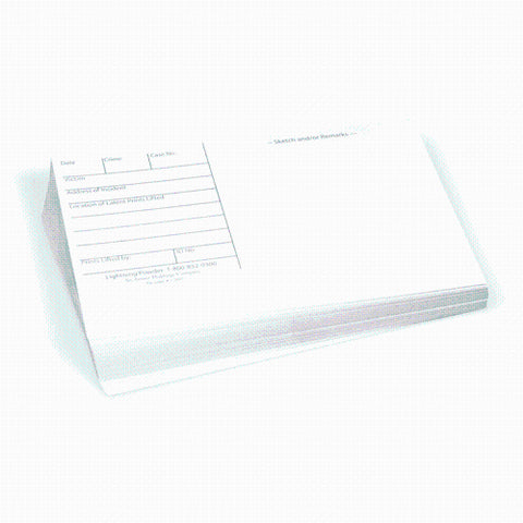 3X5 LATENT PRINT CARDS, WHITE