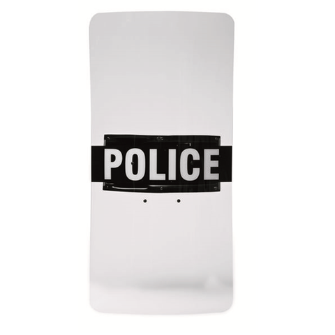 Shield Decal Police-Sheriff-Corrections-Policia 5" X 23"   White-Black