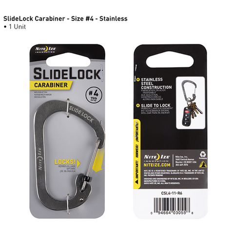 Carabiner SlideLock Steel #4 Stainless