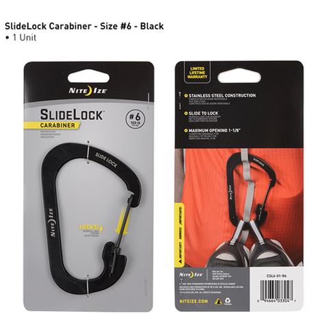SlideLock® Carabiner #6 - Black