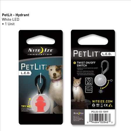 PetLit LED Collar Light Red Hydrant