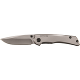 Schrade Frame Lock Folding Knife Drop Point Blade Grey Steel Handle