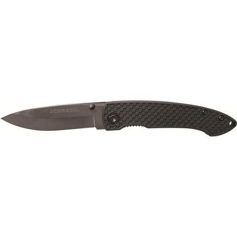 Schrade Liner Lock Folding Knife Drop Point Ceramic Blade ABS & TPR Handle