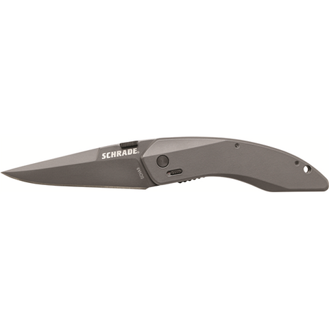 Schrade M.A.G.I.C. Assisted Opening Liner Lock Folding Knife Clip Point Blade Aluminum Handle