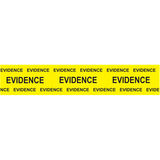 Sirchie - Box Sealing Evidence Tape, yellow printed Black "Evidence", 2" x 165'