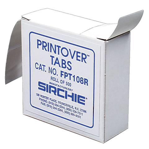 Sirchie - PrintOver™ Tabs on a Roll, 500ea.