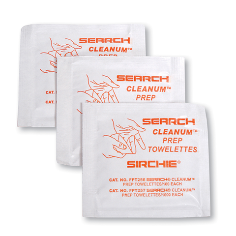 Sirchie - SEARCH Cleanum™ Prep Towelettes, 100 ea.