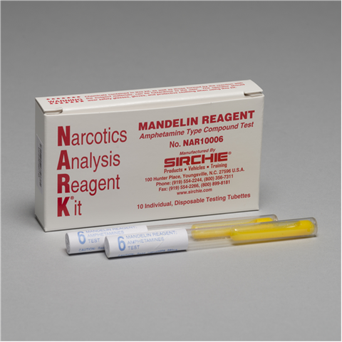 Sirchie - NARK Test Mandelin Reagent for amphetamines, Box of 10