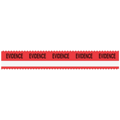 Sirchie - SIRCHMARK™ Evidence Integrity Tape Red w- White stripe w- Black "Evidence" 108'