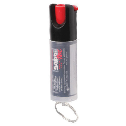 SABRE Red USA .54 oz key ring in small clam shell