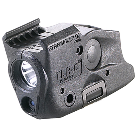 TLR-6 Rail (Smith & Wesson M&P™) with white LED and red laser. Includes two CR 1-3N lithium batteries