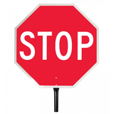 PADDLE SIGN 18"-STOP-REFLECT